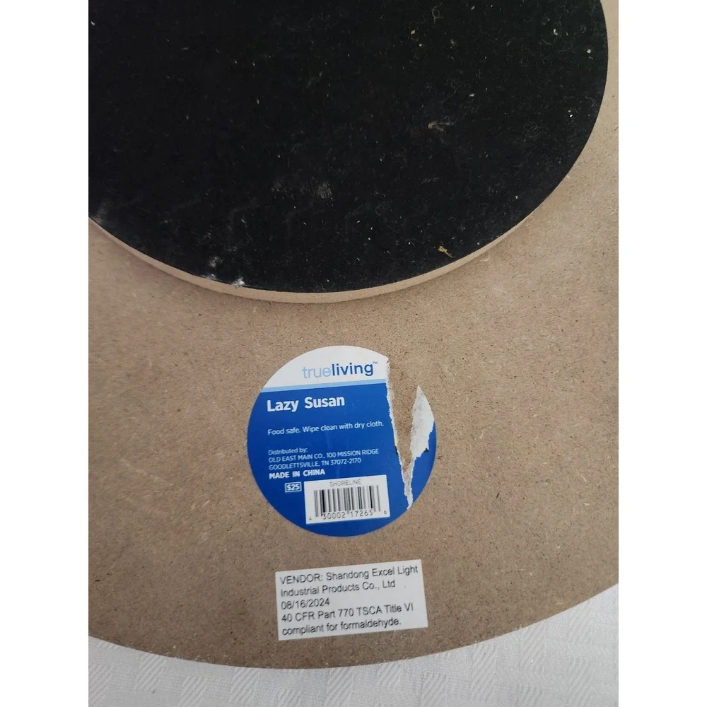 True Living Home Sweet Home Lazy Susan Blue Floral 12 Inch Rotating Turntable